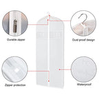 Long Dress Garment Bags for Storage Clear Coat Cover Bag 60 in (60"-2pcs)