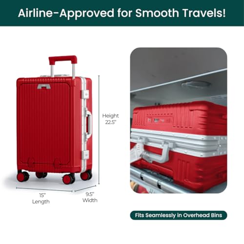 Carry on Luggage (Cherry Red / 22.5")