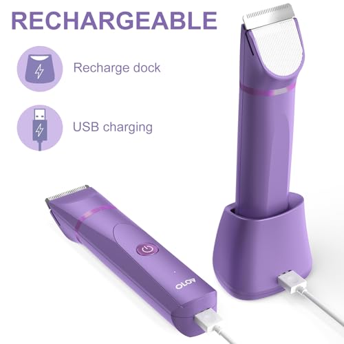 Electric Body Hair Trimmer (Bright Purple)