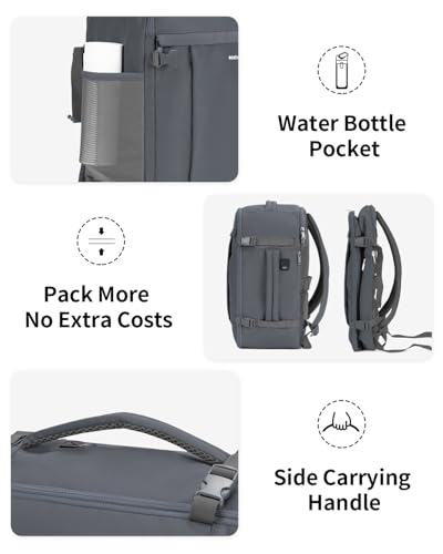 18" Travel Backpack Airlines Approved Personal Item Bag Women Grey (Grey / 18 inch underseat)