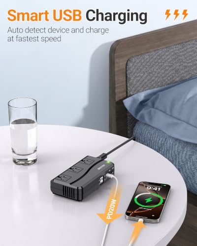 Universal Travel Adapter 220V to 110V Voltage Converter (Black)