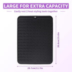 Oversize Silicone Heat Resistant Mat (Black)