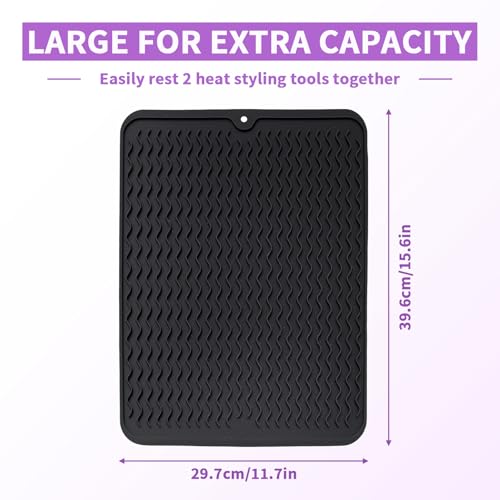Oversize Silicone Heat Resistant Mat (Black)