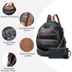 Backpack Purse for Women Laptop Backpack (Style1-black&brown)