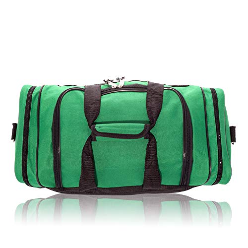 17" Blank Duffle Bag Duffel Bag Travel Size Sports Durable Gym Bag (Green)
