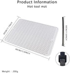 Oversize Silicone Heat Resistant Mat, Heat Mat with for Curling Iron, Travel Cover Cushion for Curling Irons, Hair Bands and Styling Tools(15.7" X 11.8") (Pink)