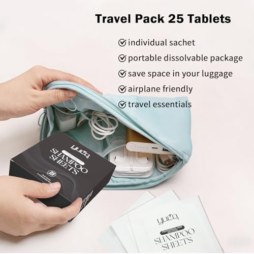 Travel Hair Shampoo Sheets Travel Pack 25 Tablets