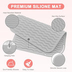 Plus Size Silicone Heat Resistant Mat for Hair Tools (Grey)