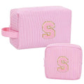 Personalized Initial Makeup Bag 2 (Pink 02)