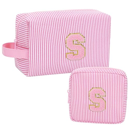 Personalized Initial Makeup Bag 2 (Pink 02)