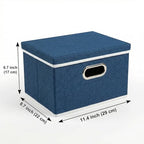 Storage Bins with Lids [3 (Royal Blue / S(3-Pack))
