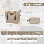 Softside Luggage Set Lightweight 3 Piece Suitcase with Duffel Bag (Softside Luggage(22/26/30) / Khaki + bags)