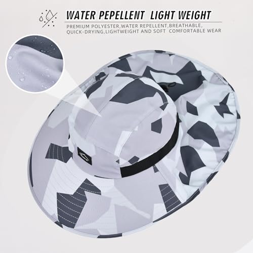 Outdoor Sun Hat for Men Women (1pack-camo Light Grey)