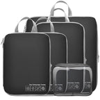Compression Packing Cubes Travel (03 Black / 5-Piece Set)