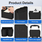 Luggage Travel Cup Holder for Suitcases Free Hands (Black)
