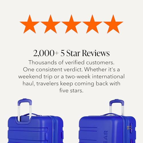 7366 Signature Hardside Expandable Luggage with Spinner Wheels (Checked-Medium 23-Inch / Cobalt)