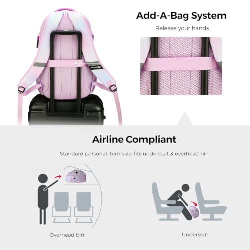 Design Backpack for Men with USB Charging Port SD803 (Pink Purple / Standard)
