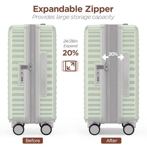 3pcs Luggage Set (Cyan / 3PCS/20 in/24 in/28 in)