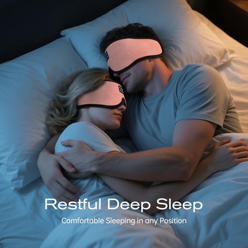 Sleep Mask with Bluetooth Headphones (Pink)