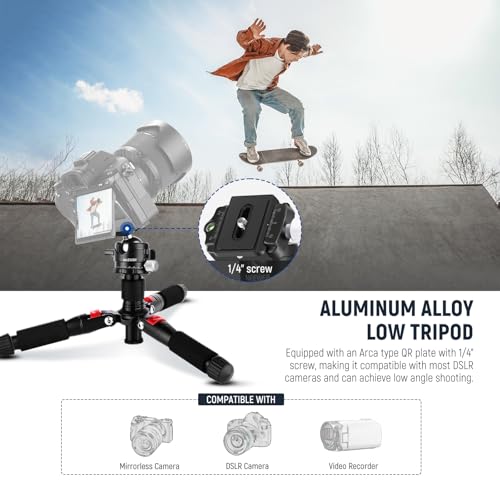 Mini Desk Camera Tripod with Cell Phone Holder