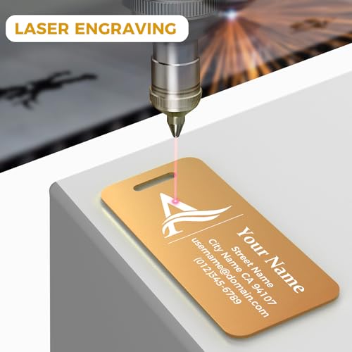 4PCS Personalized Luggage Tag (Gold / Small)