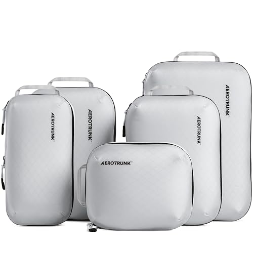 Ultralight Compression Packing Cubes for Travel (6-Pack / Grey)