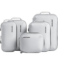 Ultralight Compression Packing Cubes for Travel (6-Pack / Grey)