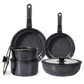 Ceramic Pots and Pans Set Non Stick (Dark Gray / 11PCS)