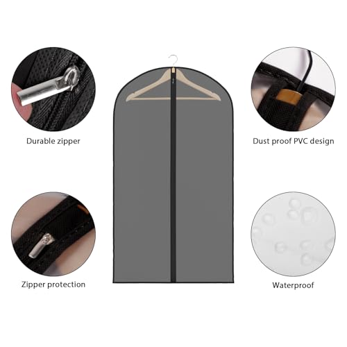 Clear Garment Bag Dress Bags for Storage 43 in (43"-8pcs)