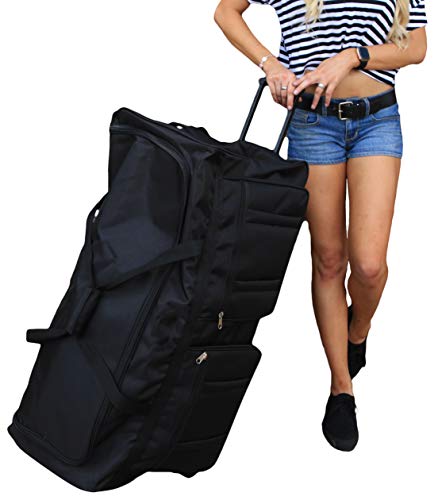 36 inch Rolling Duffle Bag with Wheels (X-Large)