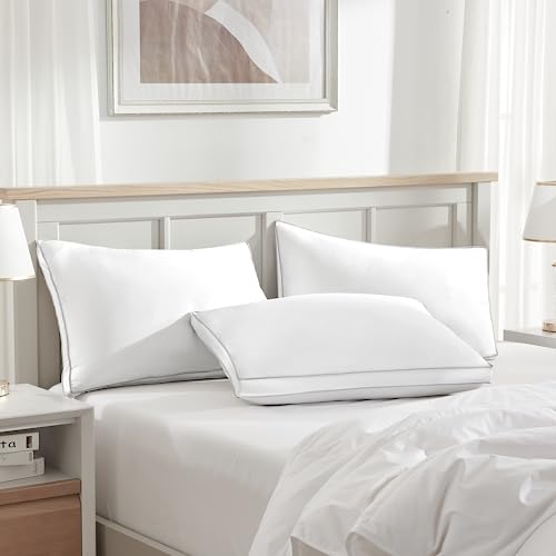 Luxury Feather Down Pillow King Size Set of 2 (King (Pack of 2))