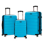 Melbourne Hardside 3 Piece Expandable Spinner Wheel Luggage Set (Turquoise / 3 Piece (20"/24"/28"))