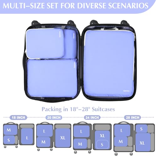 Compression Packing Cubes (4-Periwinkle / 4 Set)