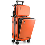 20 Inch Carry On Luggage 22x14x9 Airline Approved Suitcase (Carry-on 20 Inch / Orange)