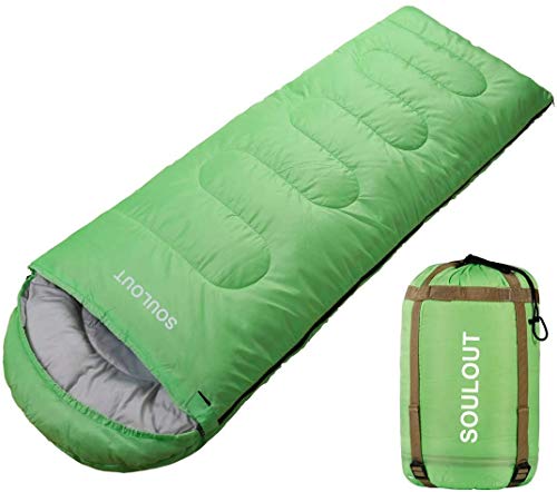 3 4 Season Sleeping Bag for Adults & Teens (Green / 87*33)