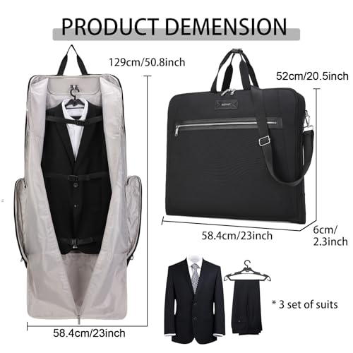 Garment Bags for Travel (Black)