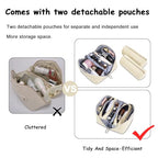 Travel Makeup Bag Organizer Cosmetic Bag (04-B-White)