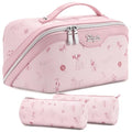 Travel Makeup Bag Cosmetic Bags for Women (L-5-Pink)