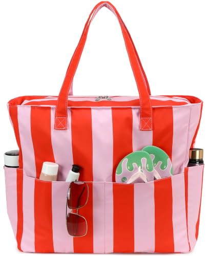Large Beach Bag for Women (Coral)