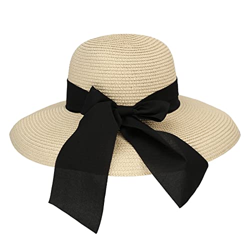 Women's Beach Straw Hat (Medium / Beige)