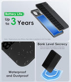 Ultra Thin Wallet Tracker Card [Apple MFi Certified] Air Tag Card (1-Pack / Dark Blue)