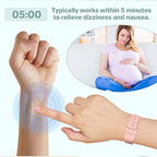 Motion Sickness Bracelets Wristband Sea Sickness for Adult Kids & Pregnant Women (B-01-black+starlight+transparent)
