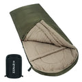 Sleeping Bags for Adults XXL Cold Weather (Green / 0F Right Zip)