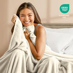 Fleece Blanket Luxury Microplush (Throw XL / 20 - Oyster)