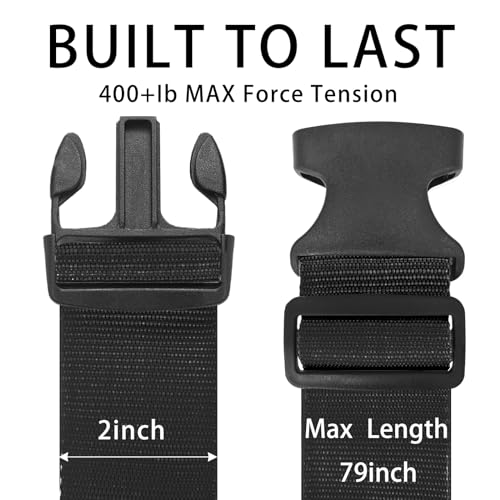 Luggage Straps for Suitcases (Black / 8Pcs)