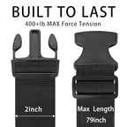 Luggage Straps for Suitcases (Black / 8Pcs)