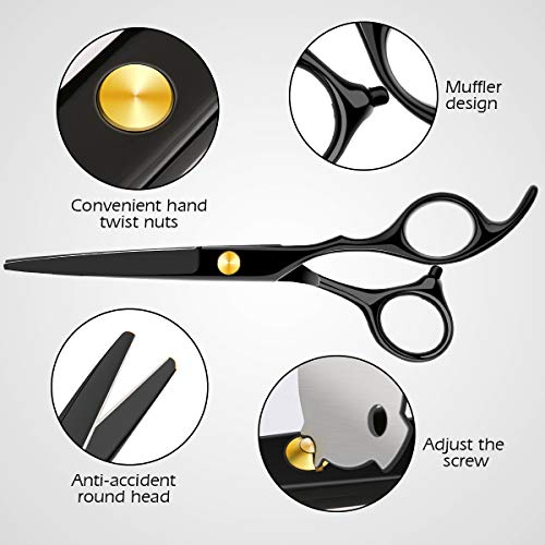 Professional Home Hair Cutting Kit Home Haircutting Scissors Barber (Black#3)