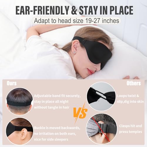 Sleep Mask for Side Sleeper (Black)