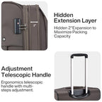 20 28 Inch 2 Piece Luggage Sets with Spinner Wheels Expandable Luggage Large Suitcases with Wheels Lightweight Travel Luggage Rolling Suitcase with Lock Softside Checked Luggage (Coffee / 2-Piece Set (20-Inch, 28-Inch))