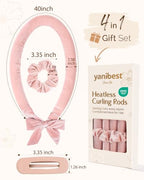 Heatless Hair Curler (Pink)